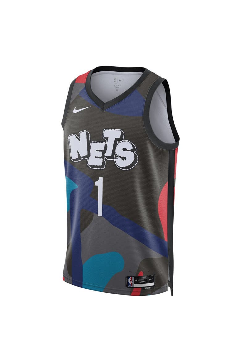 Unisex Nike Mikal Bridges Black Brooklyn Nets 2023/24 Swingman Jersey - City Edition, Alternate, color, Black