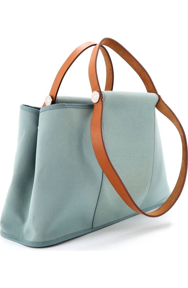 Pre-Owned Hermes Cabag Elan Toile and Leather 39, Alternate, color, Bleu Lin