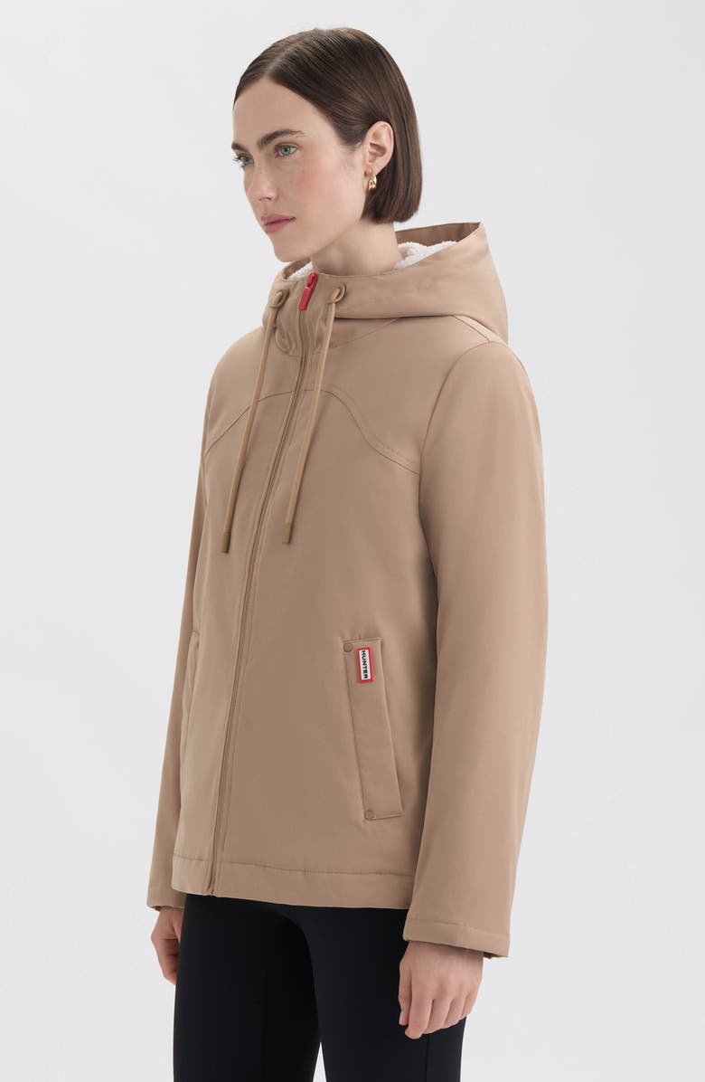 Hunter Blake Short Waterproof Rain Jacket, Alternate, color, British Tan