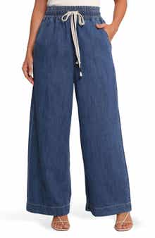 Petal & Pup Jenni Drawstring Wide Leg Denim Pants