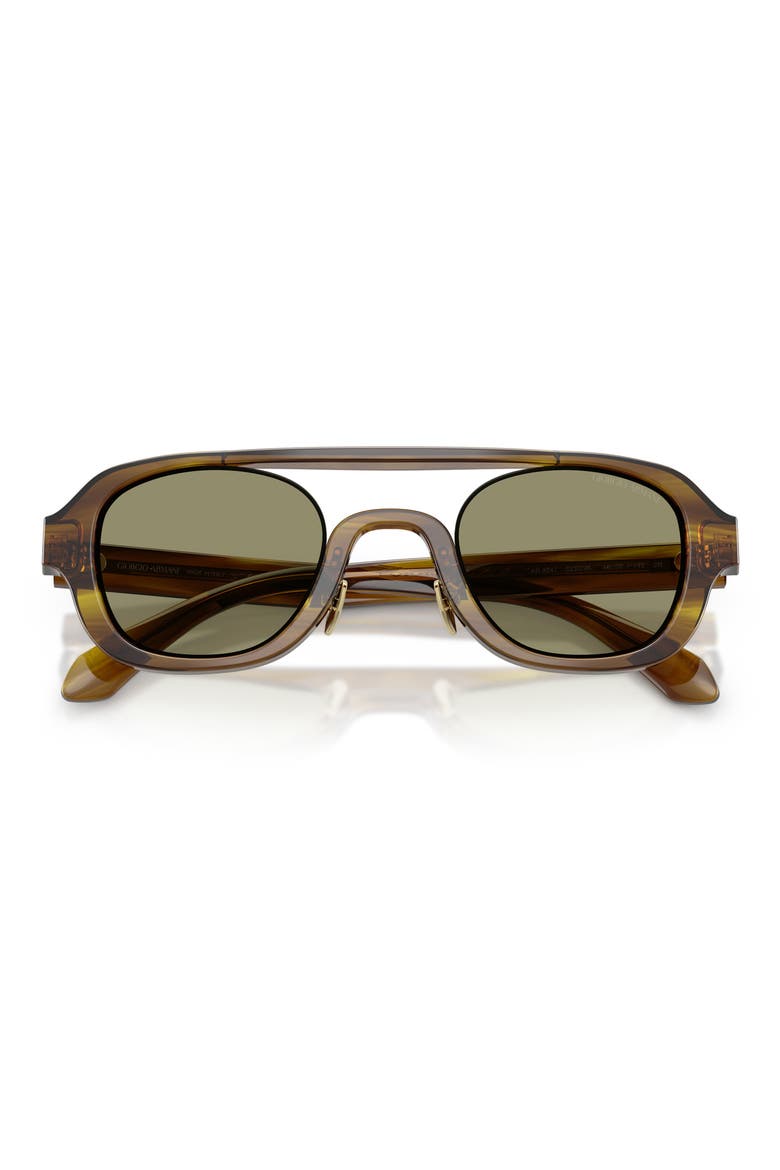 48mm Irregular Sunglasses, Alternate, color, STRIPED BROWN / GREEN