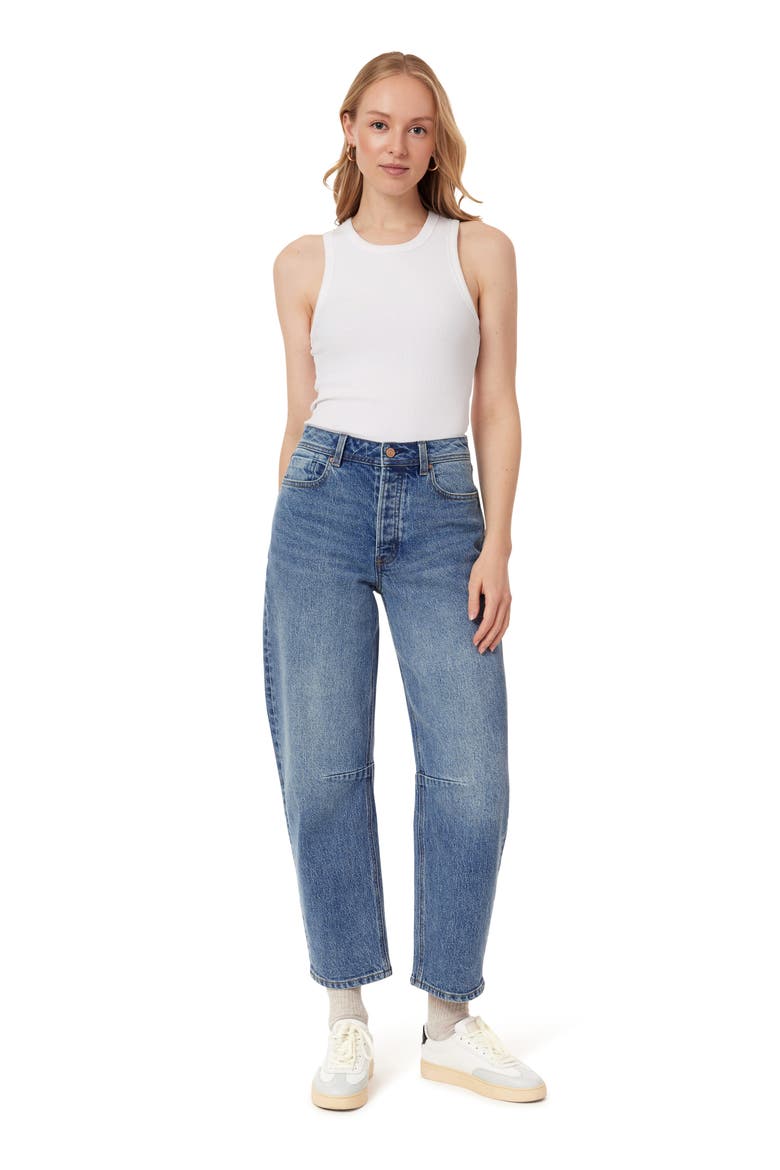 The Current High Waist Barrel Jeans, Alternate, color, CLINTON HILL