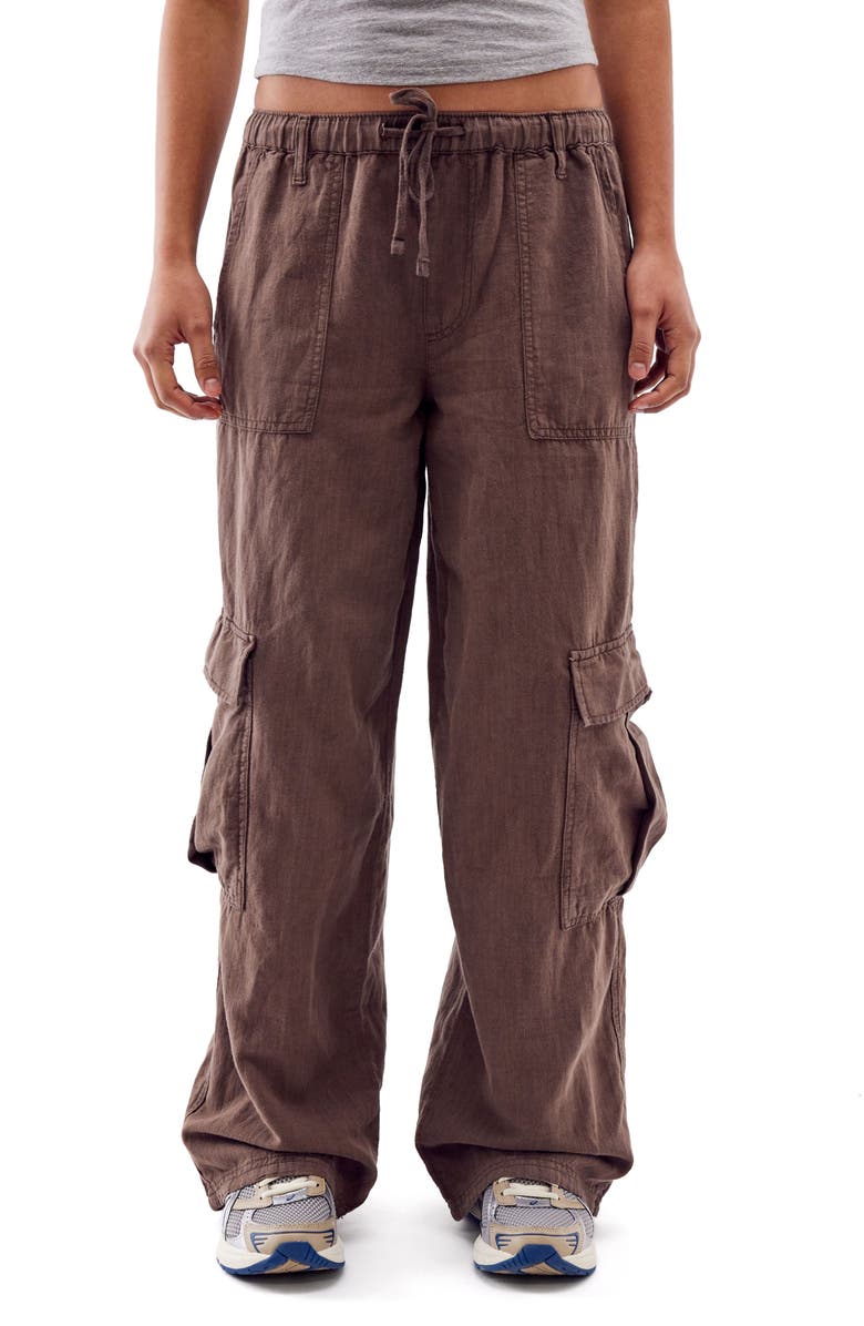 BDG Urban Outfitters Luca Cotton & Linen Cargo Pants, Main, color, 