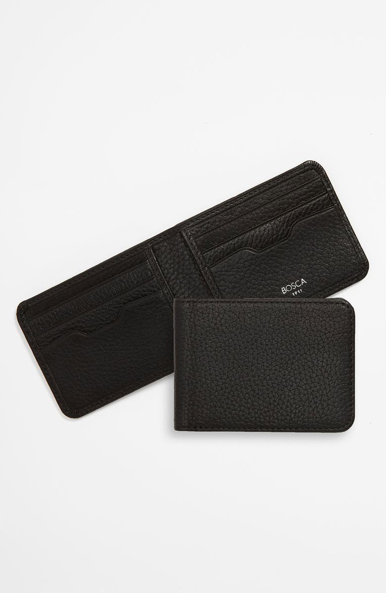 Bosca Small Leather Bifold Wallet, Main, color,