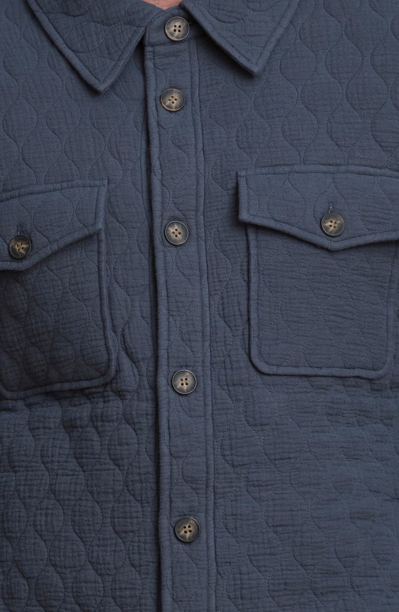 Bagatelle Quilted Shirt Jacket, Alternate, color, Steel Blue