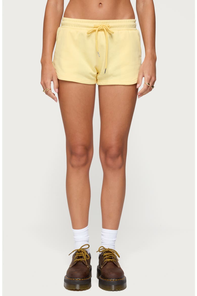Kordelia Drawstring Sweatshorts, Main, color, YELLOW