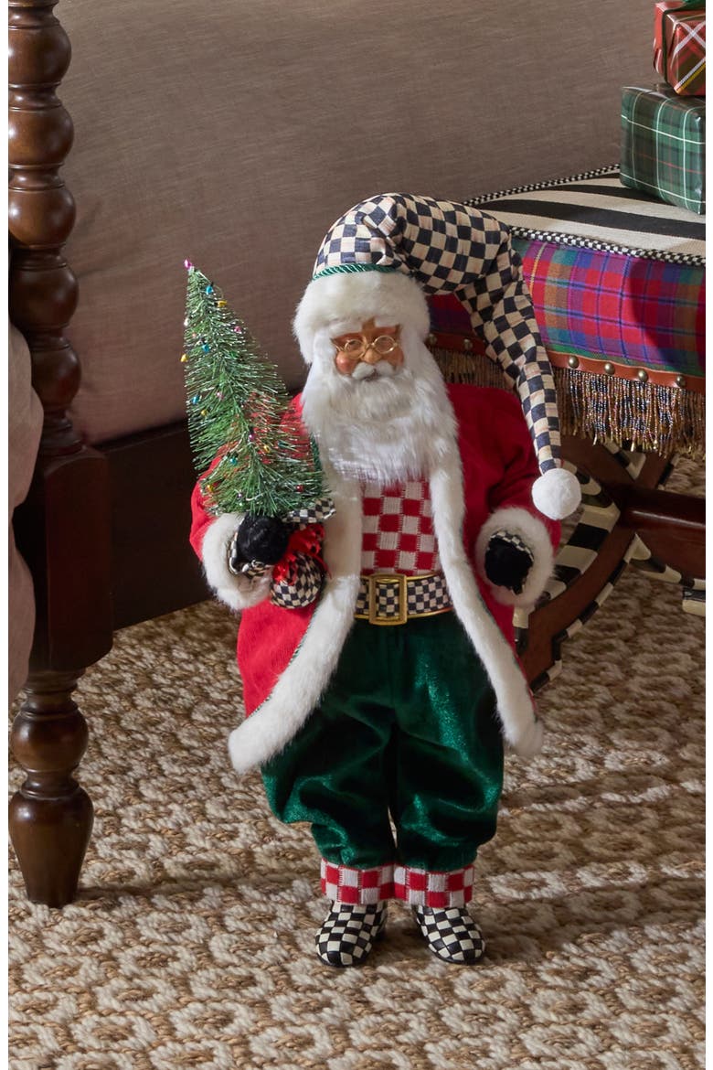 Check It Out Fabric Santa with Tree, Alternate, color, RED