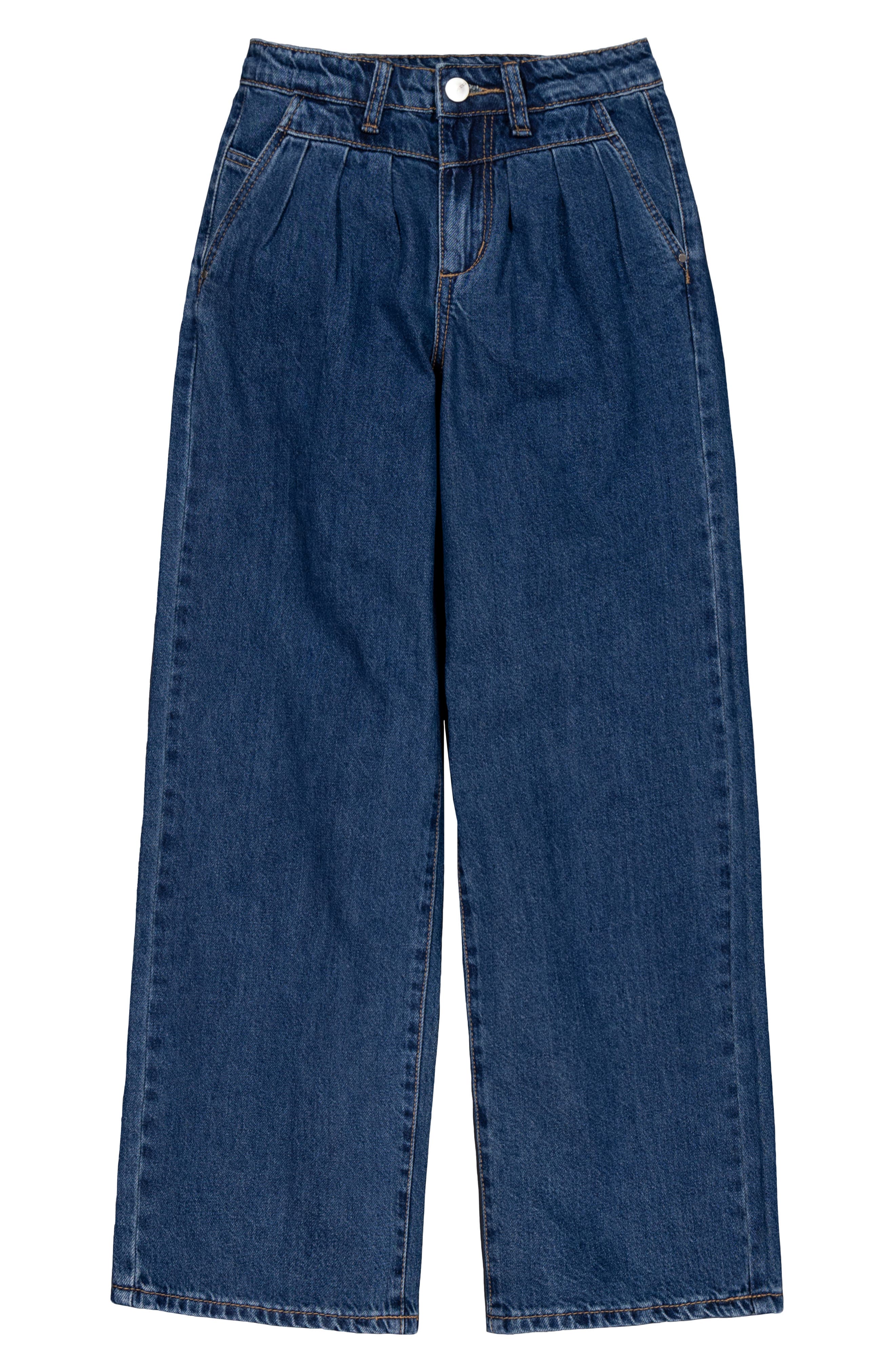 Joe's Jeans Kids' Mia Pleated High Waist Wide Leg Jeans