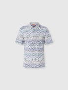 Missoni Cotton Polo Shirt With Raschel Knit And Greek Motif