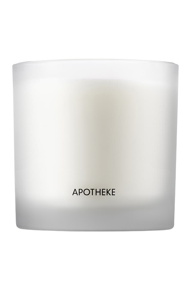 Black Iris Oak Three-Wick Scented Candle, Main, color, WHITE