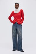 H&M Scoop-neck Rib-knit Cardigan