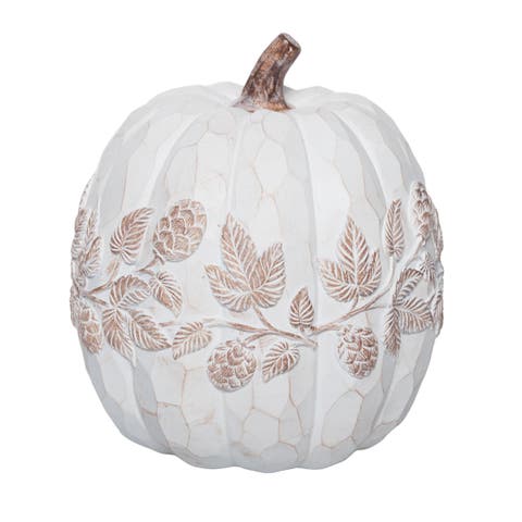 Pumpkin Whitewash Figurine