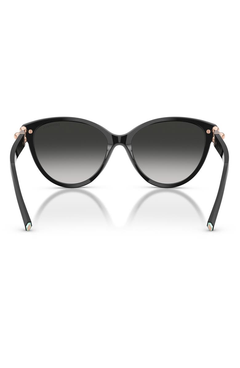 Tiffany & Co. 56mm Cat Eye Sunglasses, Alternate, color, Black / Grey Gradient