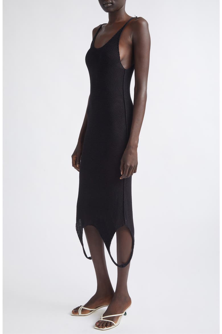 Obi Cotton Blend Slipdress, Alternate, color, BLACK