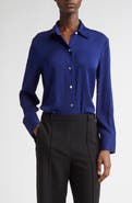 Vince Stretch Silk Button-Up Shirt