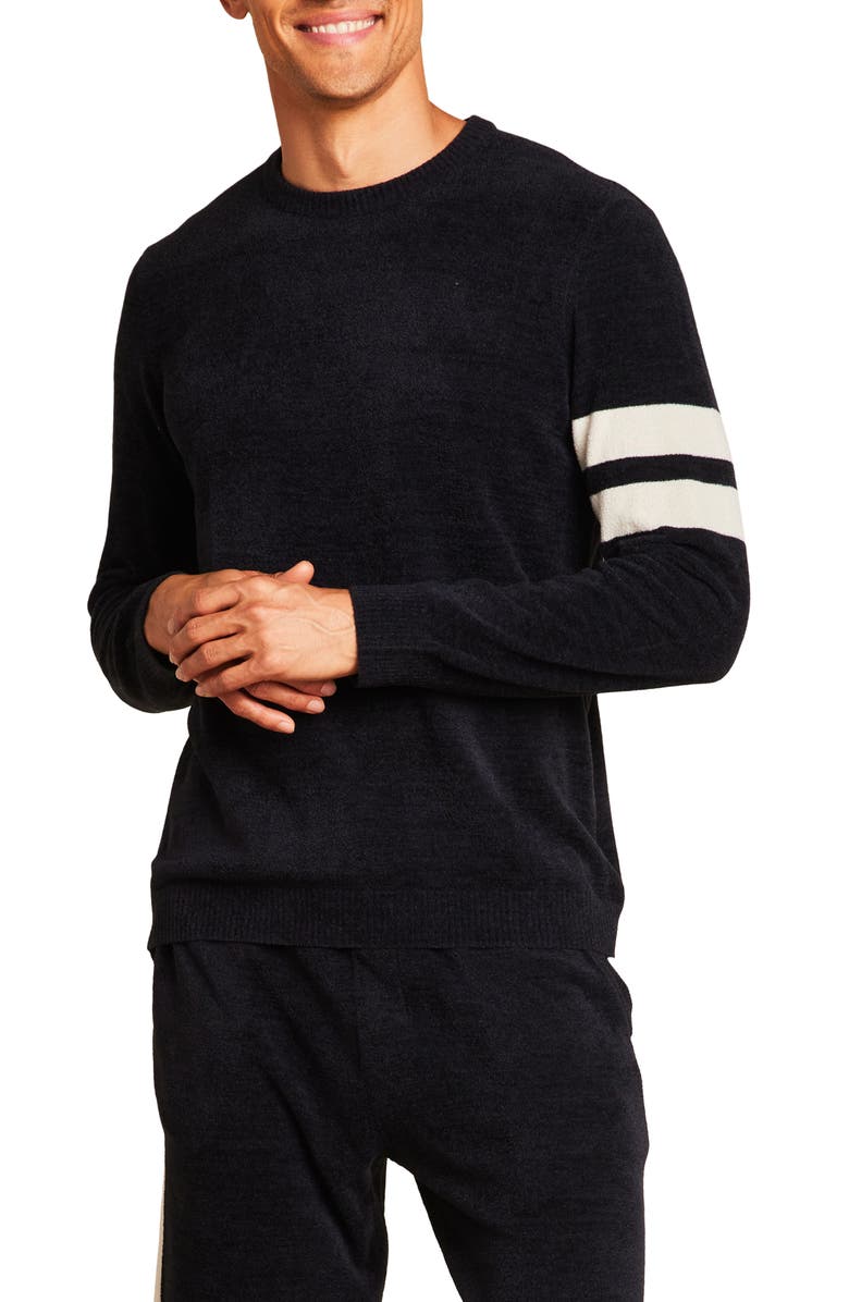 Barefoot Dreams<sup>®</sup> CozyChic<sup>™</sup> Ultra Lite<sup>®</sup> Crewneck Sweatshirt, Main, color, Black