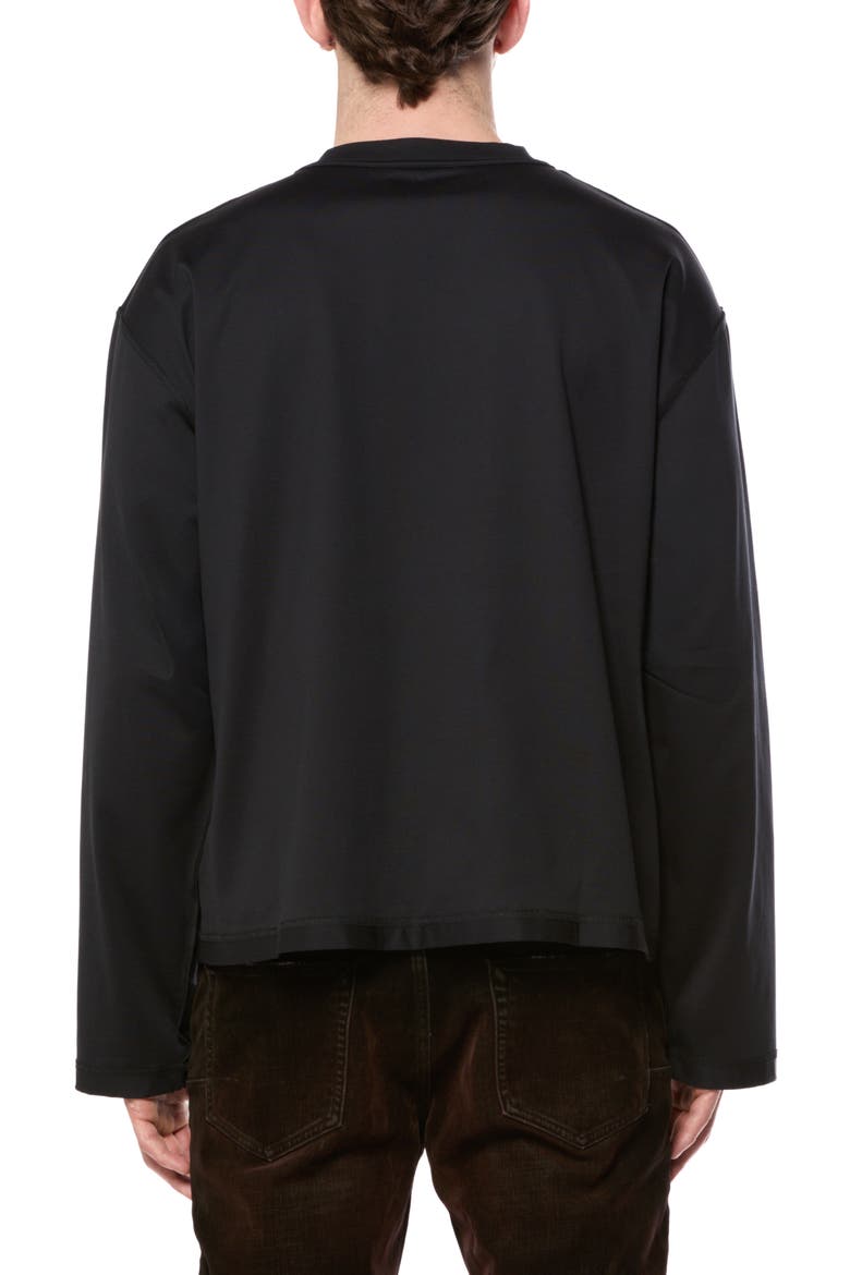 Oversized Long Sleeve T-Shirt, Alternate, color, BLACK