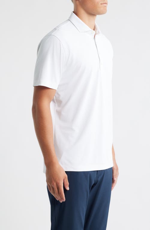 Johnnie-o Clegg Solid Piqué Performance Golf Polo In White