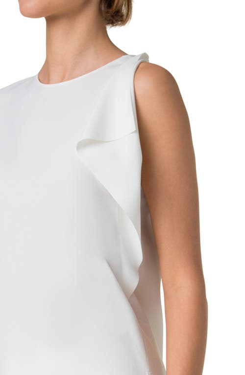 Akris Punto Ruffle Detail Sleeveless Top In Cream