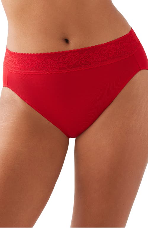 Wacoal Comfort Touch High Leg Briefs in Equestrian Red 