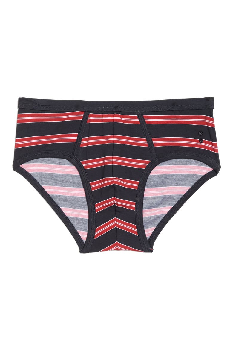 Y-Front Stretch Cotton Briefs, Alternate, color, NAVY