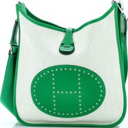 Pre-Owned Hermes Evelyne Bag Gen III Toile and Leather PM