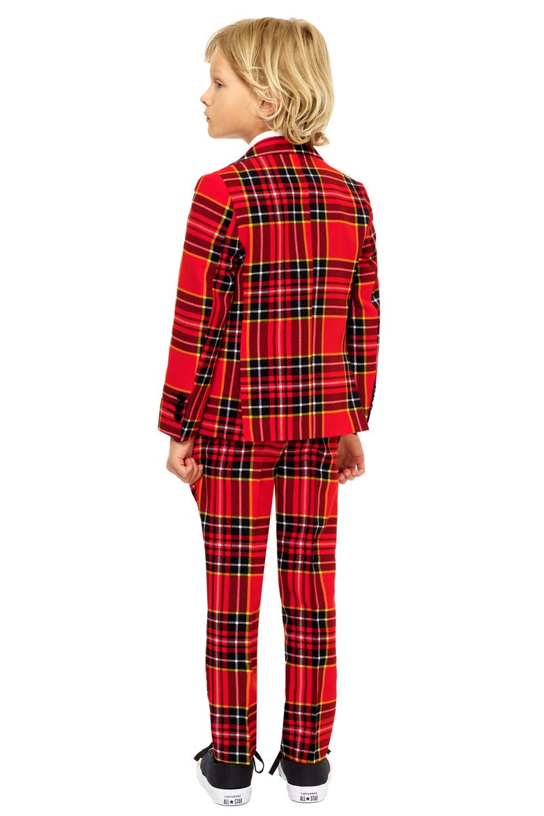 Lumberjack Two-Piece Suit with Tie, Alternate, color, RED