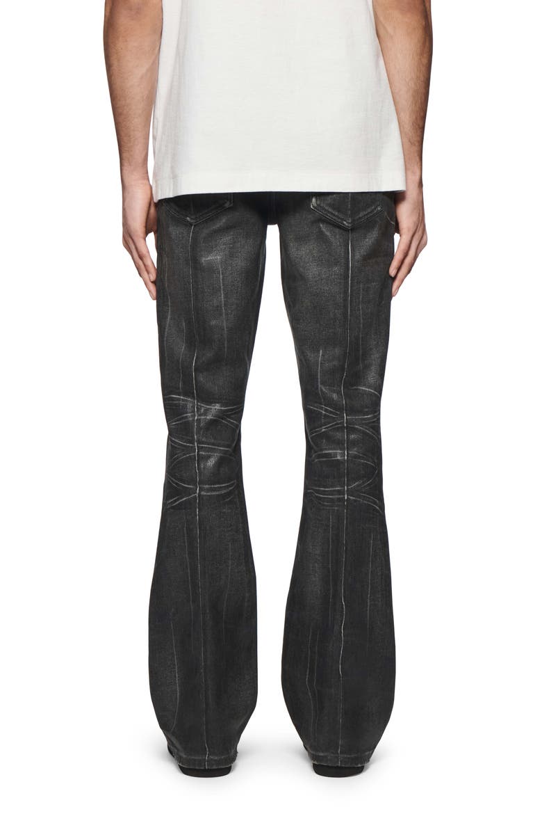 PURPLE BRAND Pintuck Flare Coated Flare Jeans (Men) | Nordstrom
