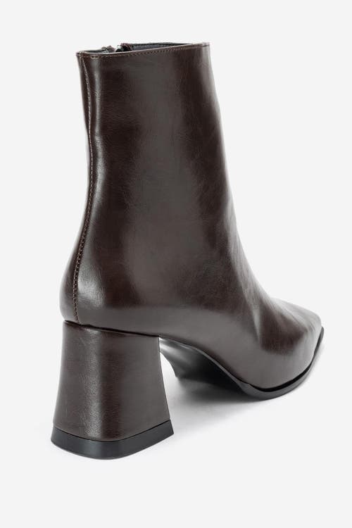 Prologue Shoes Arven Block Heel Boot In Brown