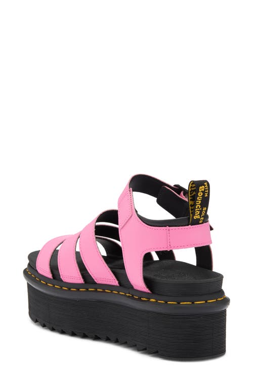 Dr. Martens' Dr. Martens Blaire Quad Platform Strappy Sandal In Fondant Pink