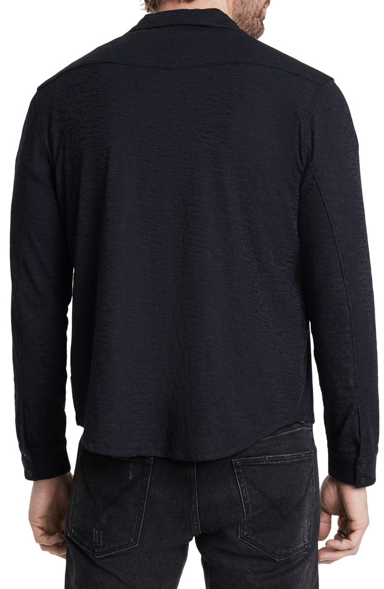 John Varvatos Abuja Textured Cotton Stretch Jacquard Button-Up Shirt, Alternate, color, 