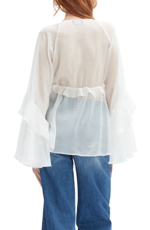 Bardot Rosalo Ruffle Blouse In White