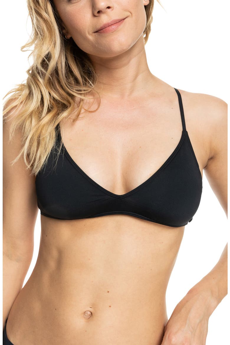 Beach Classics Strappy Athletic Triangle Bikini Top, Main, color, ANTHRACITE