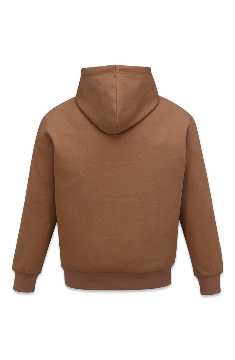 MCM Essential Logo Patch Ponte Hoodie, Alternate, color, Cognac