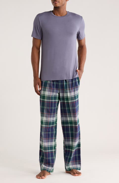 T-Shirt & Flannel Pajama Pants Set