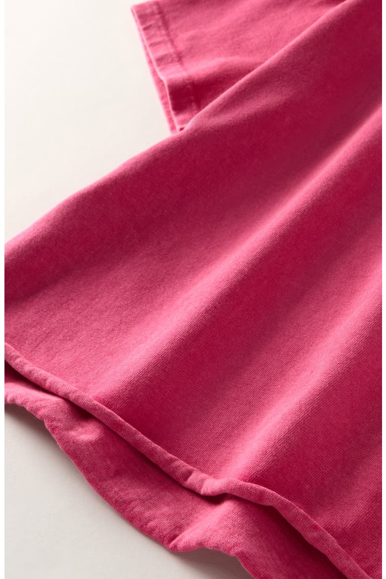 Kids' Crop Cotton T-Shirt, Alternate, color, PINK ELECTRIC