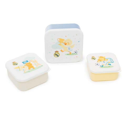 Real Madrid 3 Piece Snackbox Set for Little Soccer Fans