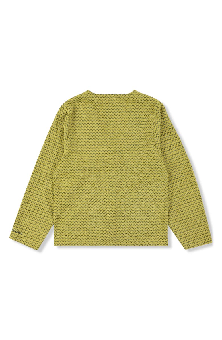 PLEASURES Zigzag Cardigan, Alternate, color, Wasabi