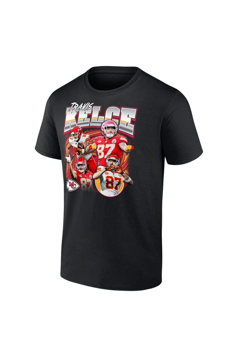 Men's Fanatics Travis Kelce Black Kansas City Chiefs Notorious Player Graphic T-Shirt, Alternate, color, Black