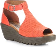 Fly London Lemo Ankle Strap Platform Wedge Sandal