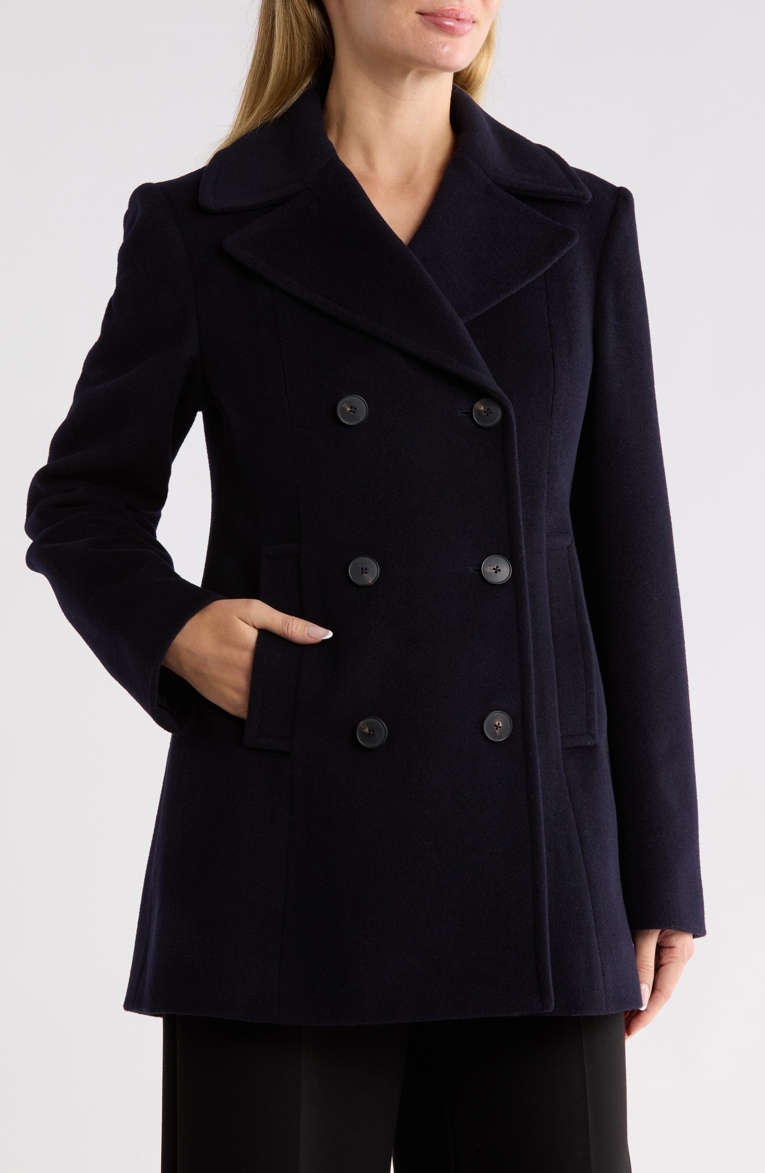 Wool Blend Peacoat