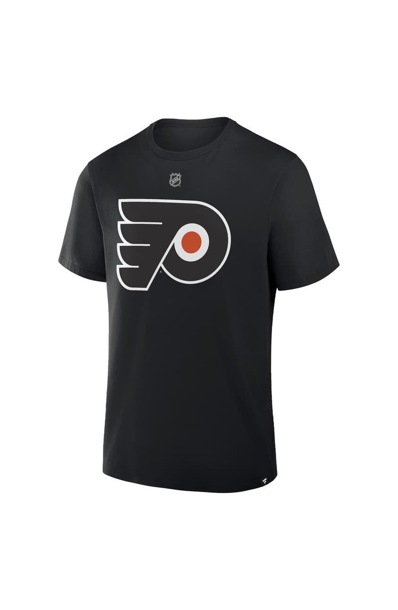 FANATICS Men's Fanatics Matvei Michkov Black Philadelphia Flyers Authentic Stack Name & Number T-Shirt, Alternate, color, Black