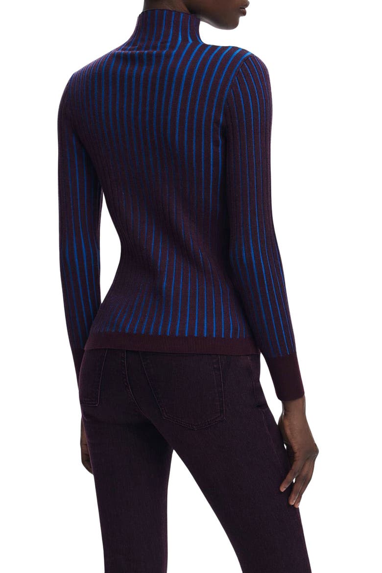 Fitted Rib Sweater, Alternate, color, PURPLE BLUE