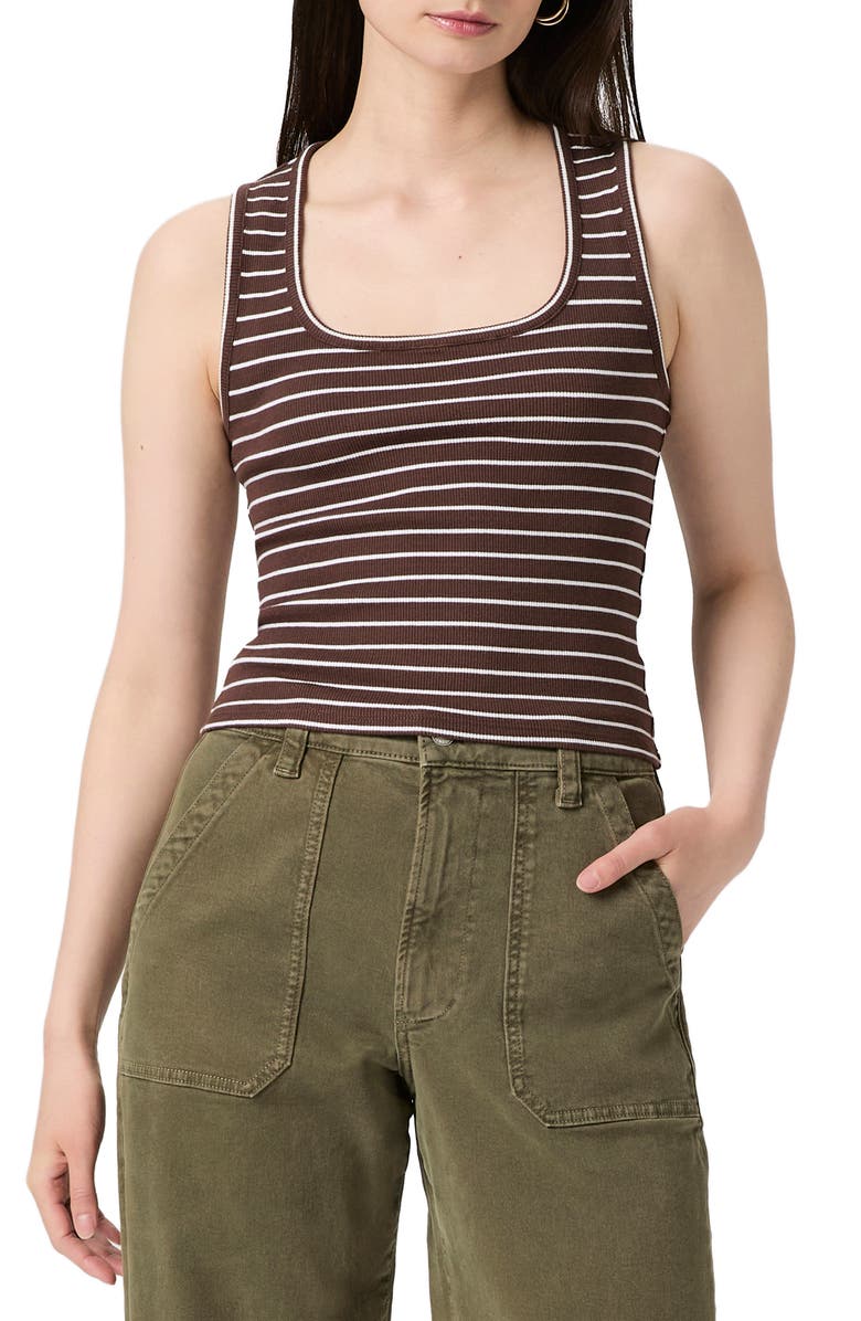 PAIGE Amanita Rib Tank, Main, color, Tamarind/ White