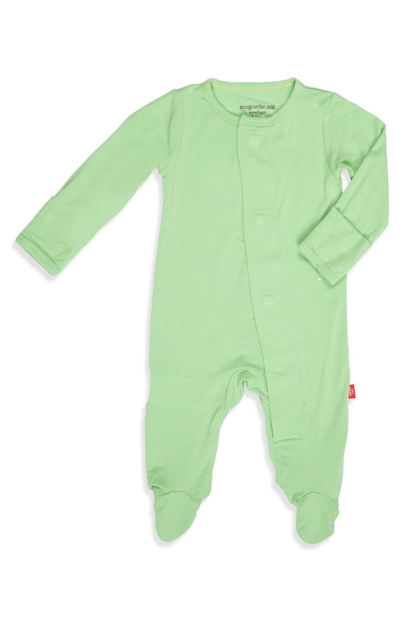 Magnetic Me Green Apple Stretch Modal Footie