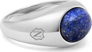 Nialaya Oval Signet Ring With Lapis