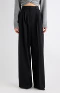 Balenciaga Wide Leg Wool Trousers