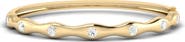 Everlee Ripple Edge Inlay Bangle Lab Diamond in 14K Gold
