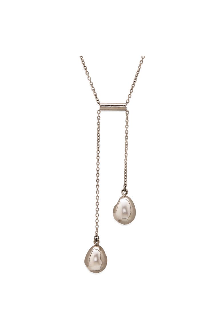 BOOND PENDANT, Alternate, color, White Rhodium Plated