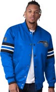 STARTER Men's Starter Blue Orlando Magic Scout Varsity Satin Full-Snap Jacket